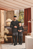 Baju Melayu Kids Teluk Belanga Smart Fit - Black
