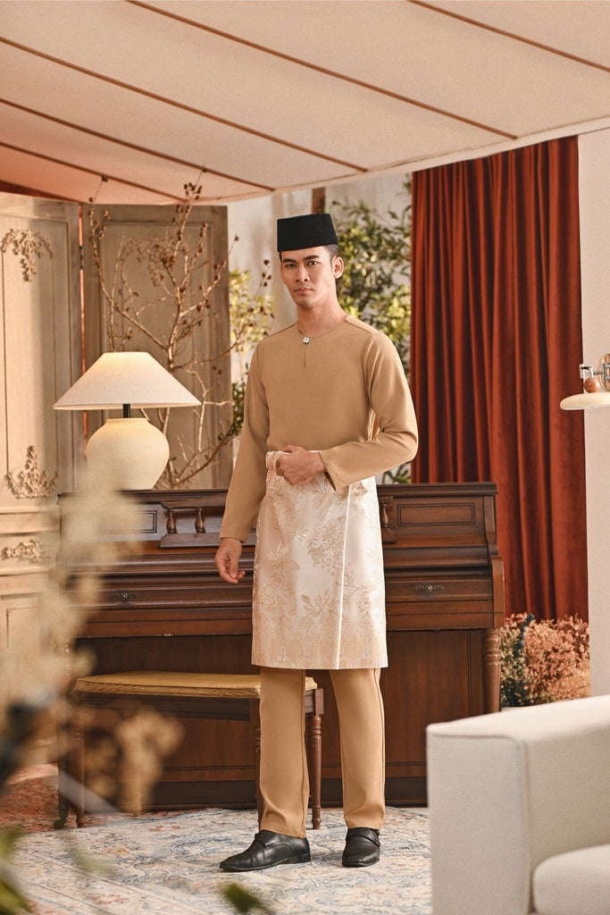 Baju Melayu Teluk Belanga Smart Fit - Latte