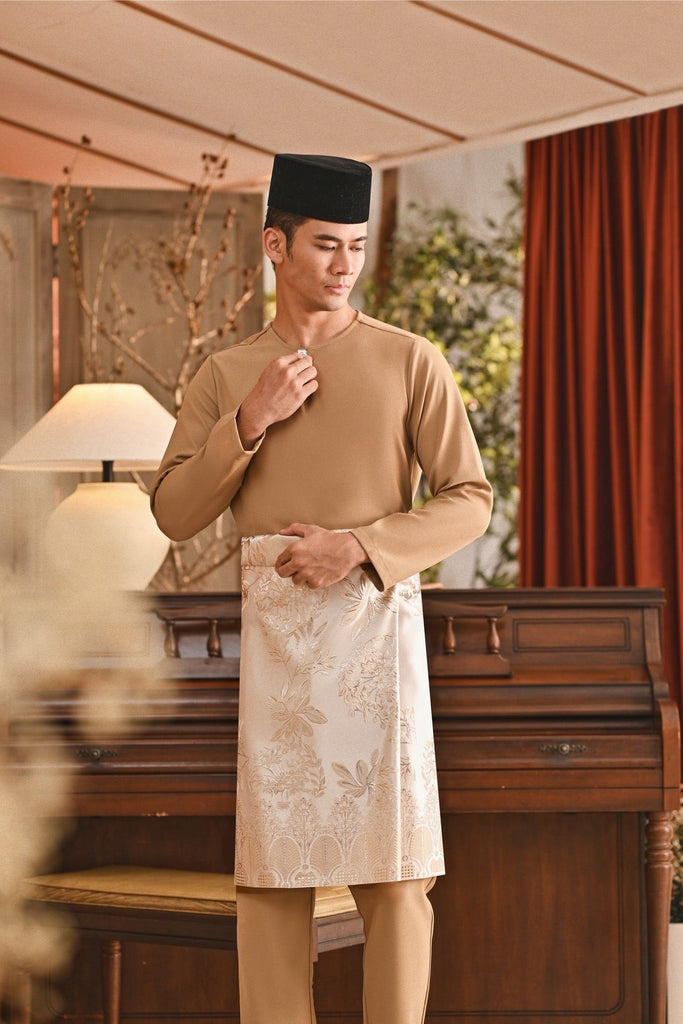 Baju Melayu Teluk Belanga Smart Fit - Latte