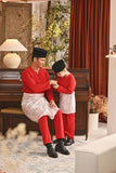 Baju Melayu Kids Teluk Belanga Smart Fit - China Red