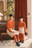 Baju Melayu Kids Teluk Belanga Smart Fit - Burnt Orange Bata