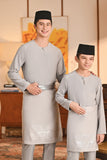 Baju Melayu Teluk Belanga Smart Fit - Gray