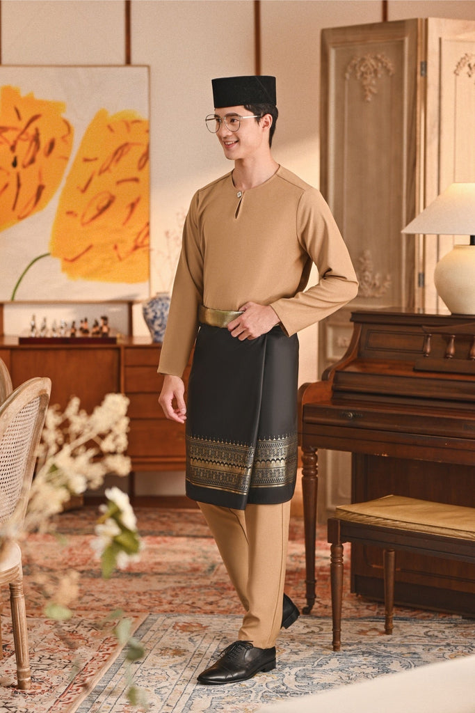 Baju Melayu Teluk Belanga Smart Fit - Latte