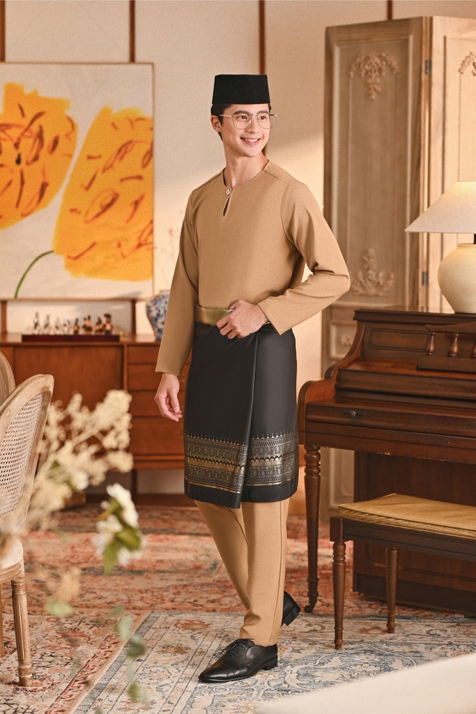 Baju Melayu Teluk Belanga Smart Fit - Latte