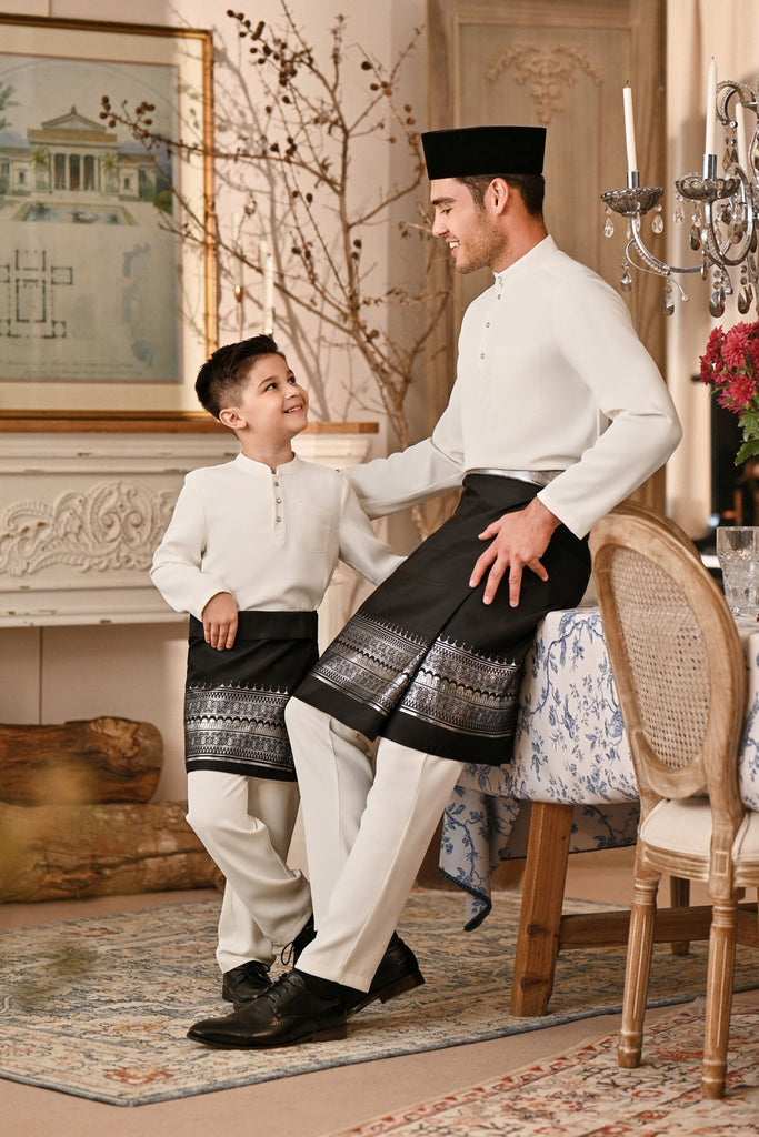 Baju Melayu Kids Majestic Bespoke Fit - Off White