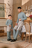 Baju Melayu Kids Majestic Bespoke Fit - Mineral Blue