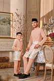 Baju Melayu Kids Majestic Bespoke Fit - Coral Buff