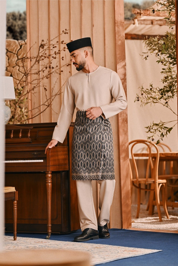 Baju Melayu Teluk Belanga Smart Fit - Ash