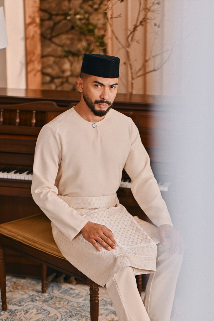 Baju Melayu Teluk Belanga Smart Fit - Cream