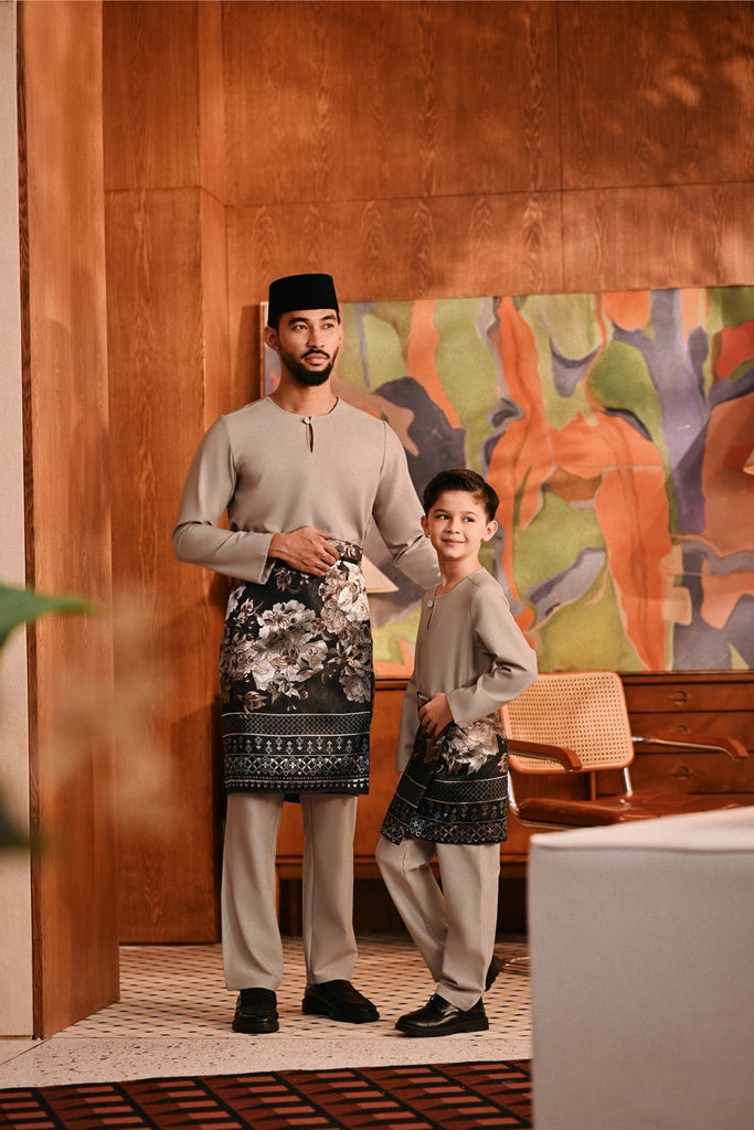 Baju Melayu Teluk Belanga Modern Smart Fit - Ashley Beige