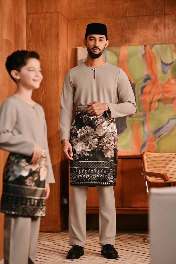 Baju Melayu Teluk Belanga Modern Smart Fit - Ashley Beige