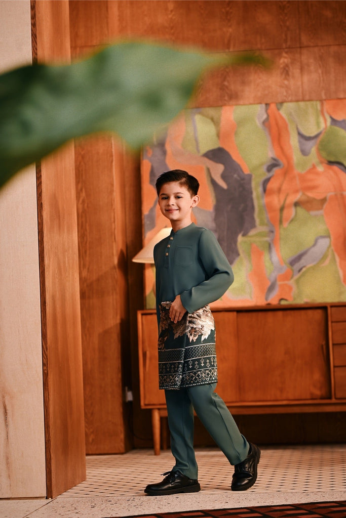 Baju Melayu Kids Majestic Bespoke Fit - Stormy Sea