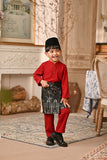 Baju Melayu Kids Majestic Bespoke Fit - Rumba Red