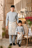 Baju Melayu Kids Majestic Bespoke Fit - Light Blue Grey