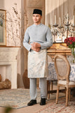 Baju Melayu Majestic Bespoke Fit - Light Blue Grey