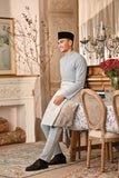 Baju Melayu Majestic Bespoke Fit - Light Blue Grey