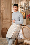 Baju Melayu Majestic Bespoke Fit - Light Blue Grey