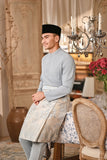 Baju Melayu Majestic Bespoke Fit - Light Blue Grey