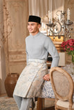 Baju Melayu Majestic Bespoke Fit - Light Blue Grey