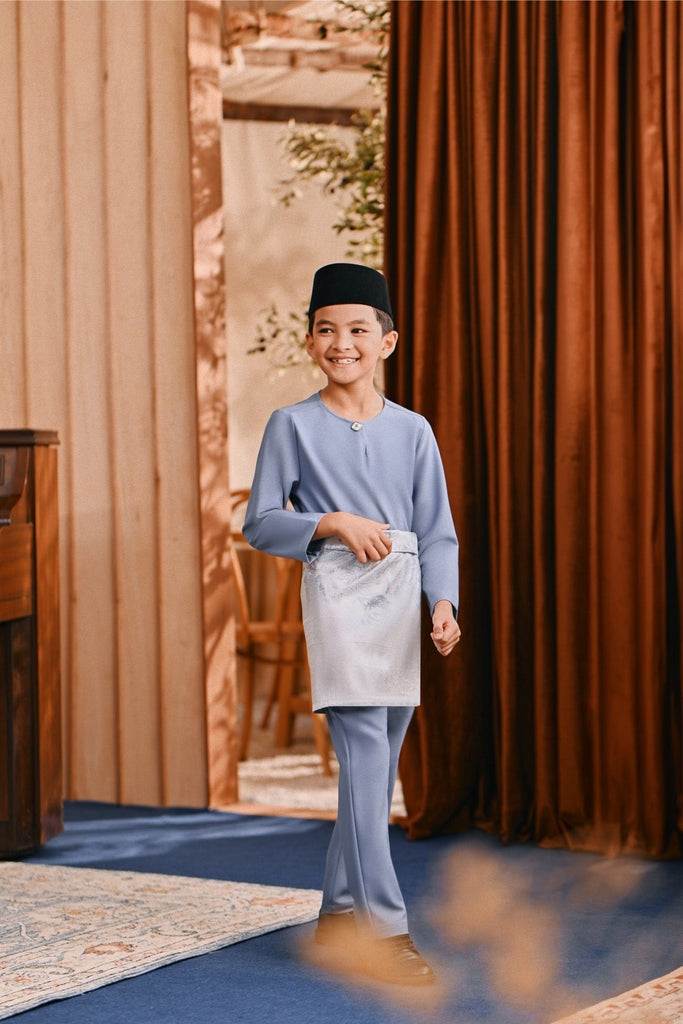 Baju Melayu Kids Teluk Belanga Smart Fit - Infinity Blue