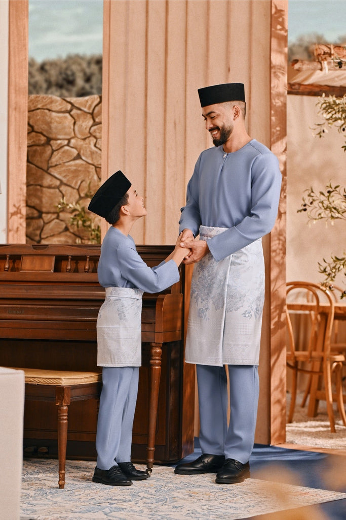 Baju Melayu Kids Teluk Belanga Smart Fit - Infinity Blue