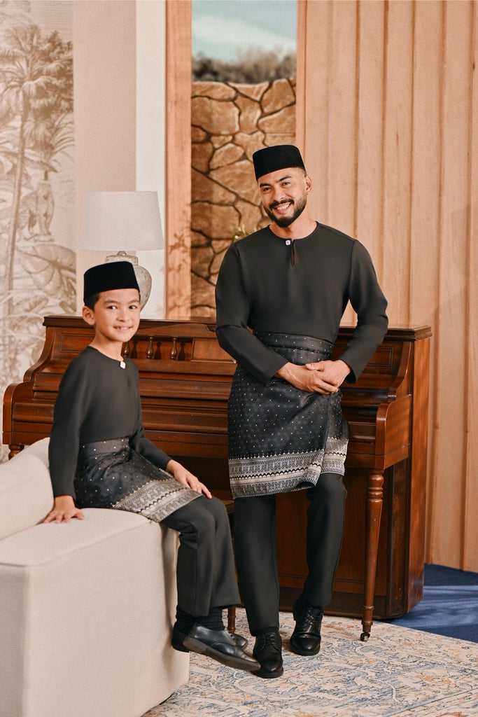 Baju Melayu Teluk Belanga Smart Fit - Black