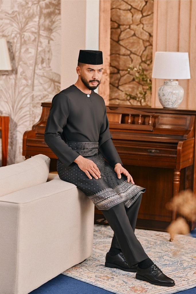 Baju Melayu Teluk Belanga Smart Fit - Black