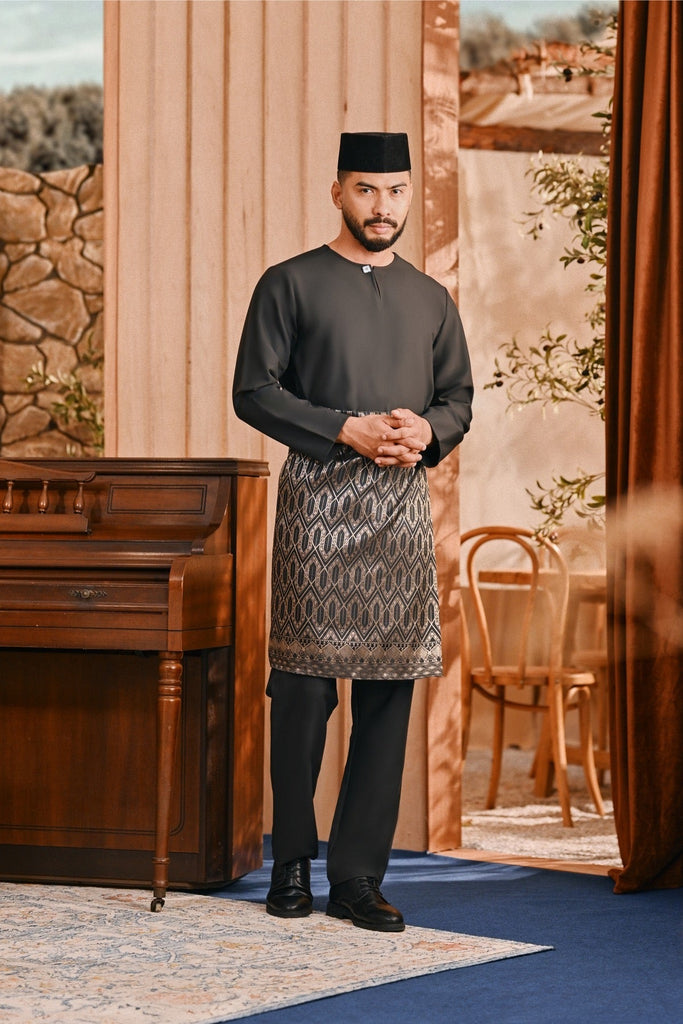 Baju Melayu Teluk Belanga Smart Fit - Black