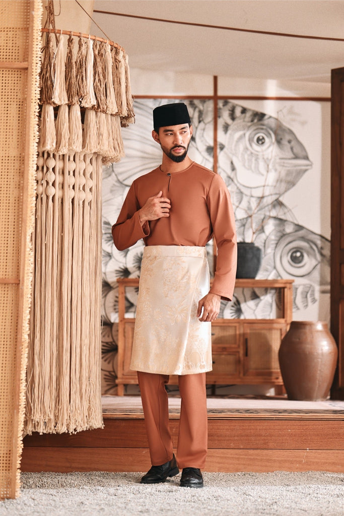 Everlasting Samping - Cream Gold Botanic