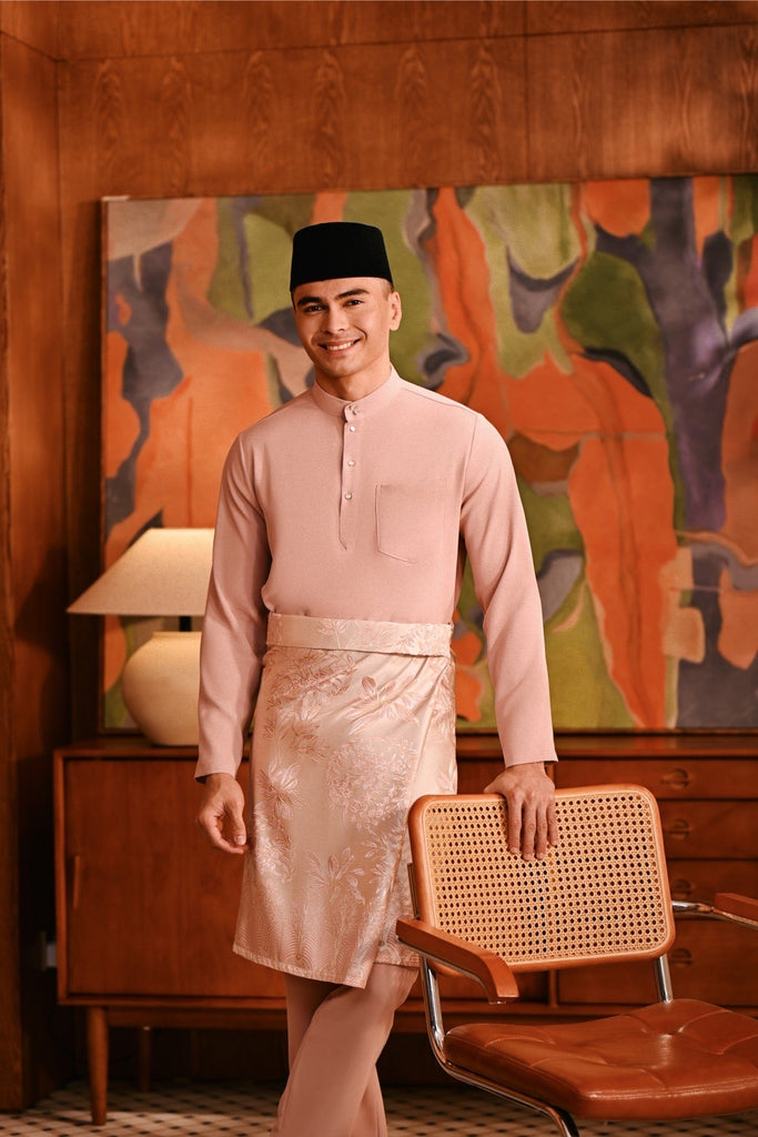Baju Melayu Majestic Bespoke Fit - Blush