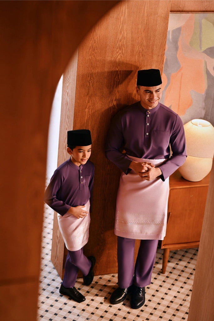 Baju Melayu Kids Majestic Bespoke Fit - Grapeade