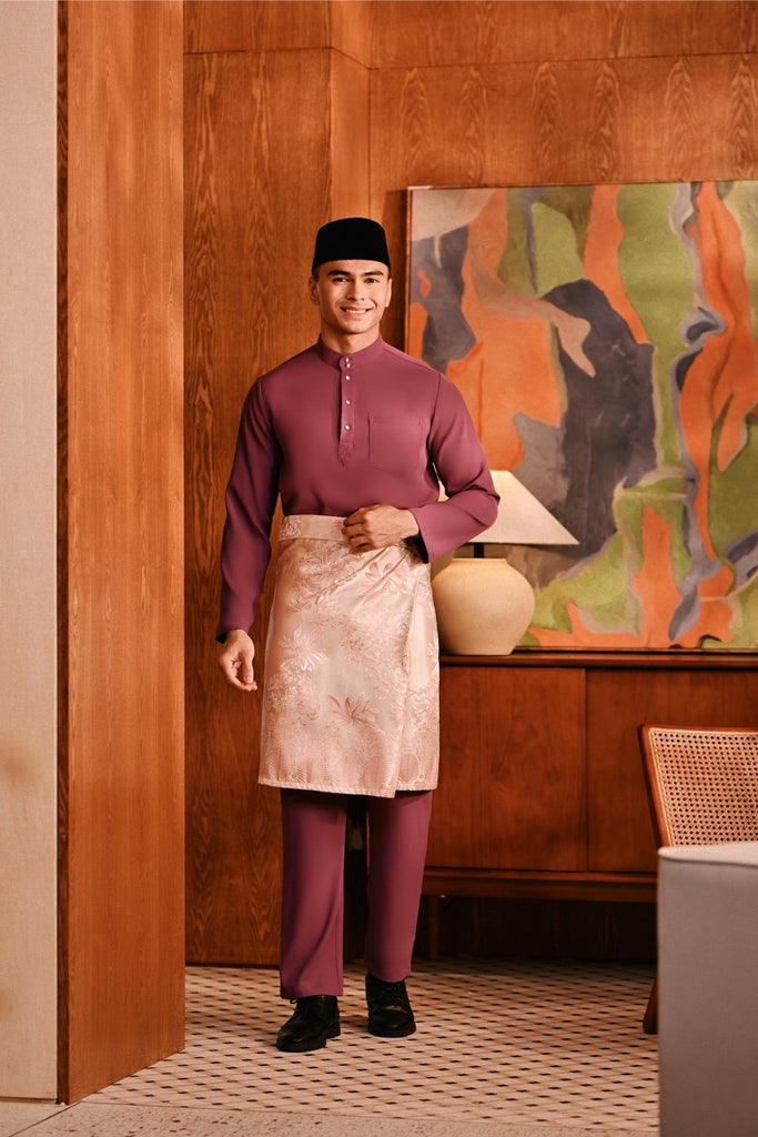Baju Melayu Majestic Bespoke Fit - Violet Quartz