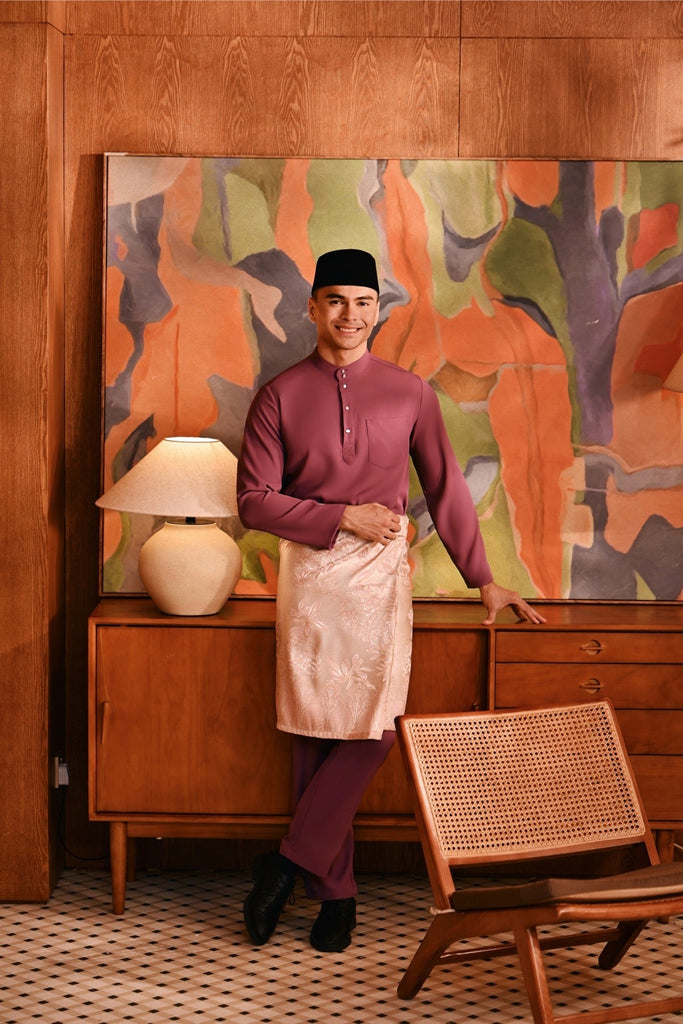 Baju Melayu Majestic Bespoke Fit - Violet Quartz