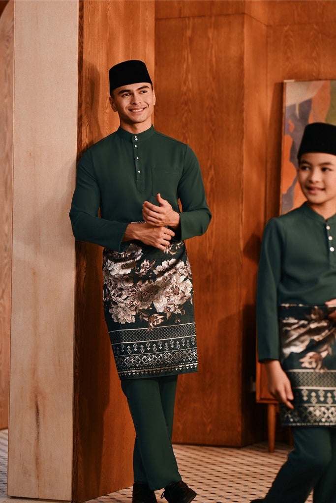 Baju Melayu Majestic Bespoke Fit - Emerald Green