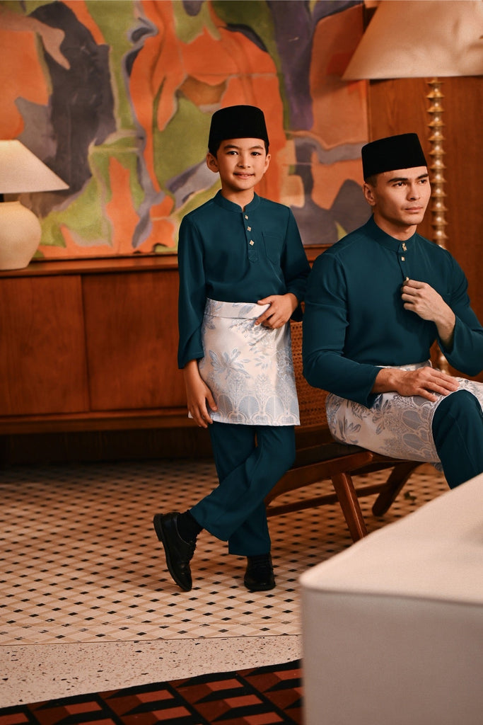 Baju Melayu Majestic Bespoke Fit - Deep Teal