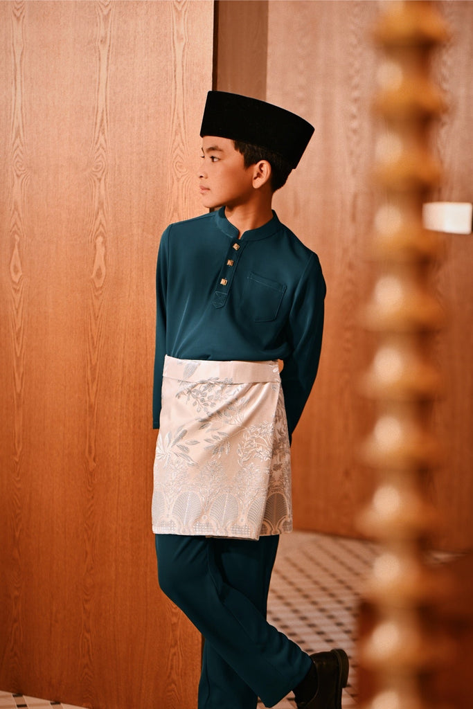 Baju Melayu Kids Majestic Bespoke Fit - Deep Teal