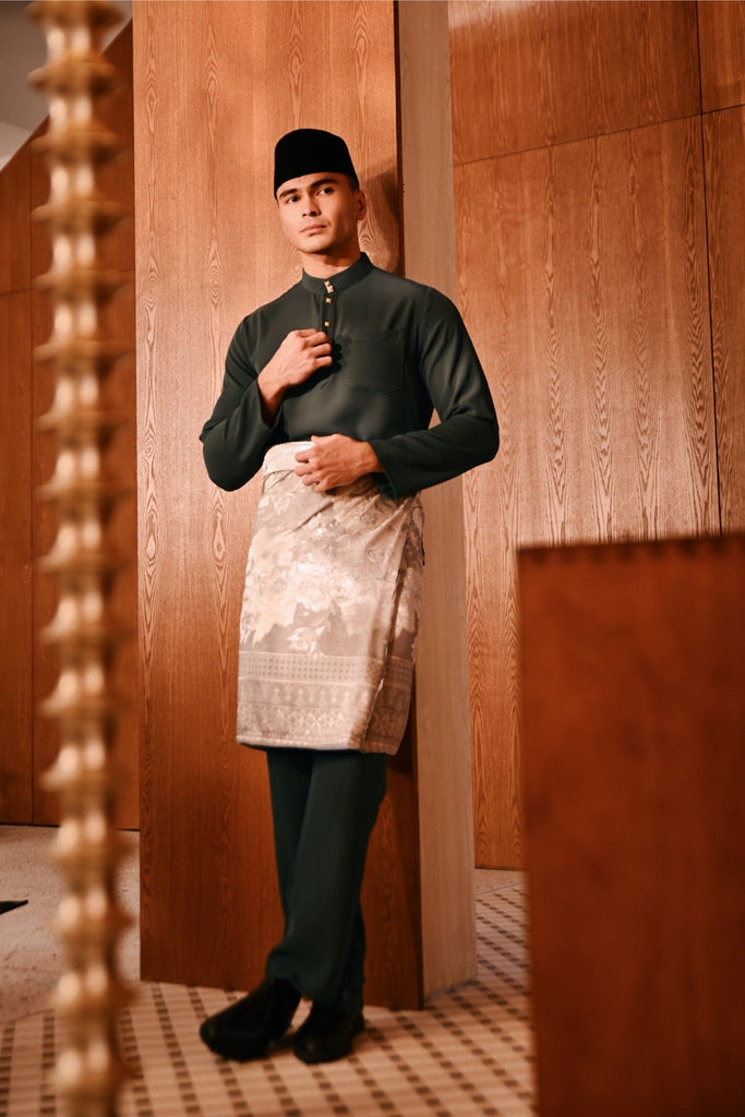 Baju Melayu Majestic Bespoke Fit - Gunmetal