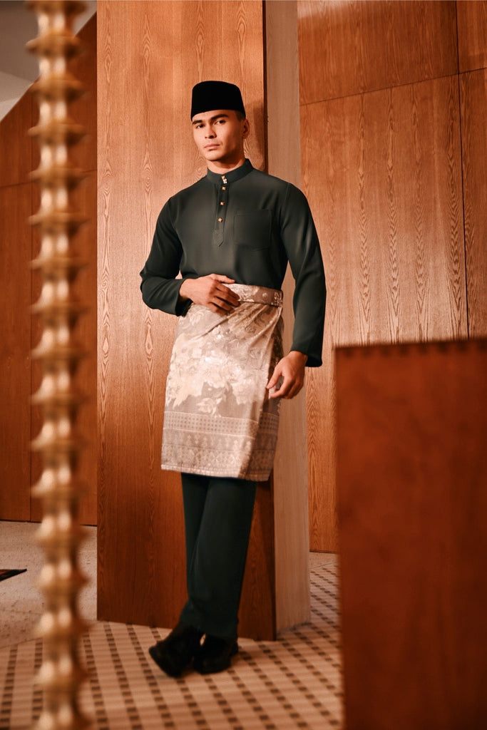 Baju Melayu Majestic Bespoke Fit - Gunmetal