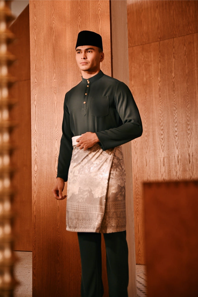 Baju Melayu Majestic Bespoke Fit - Gunmetal