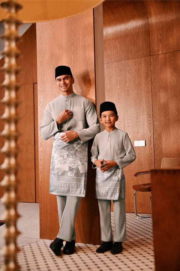 Baju Melayu Majestic Bespoke Fit - Opal Gray