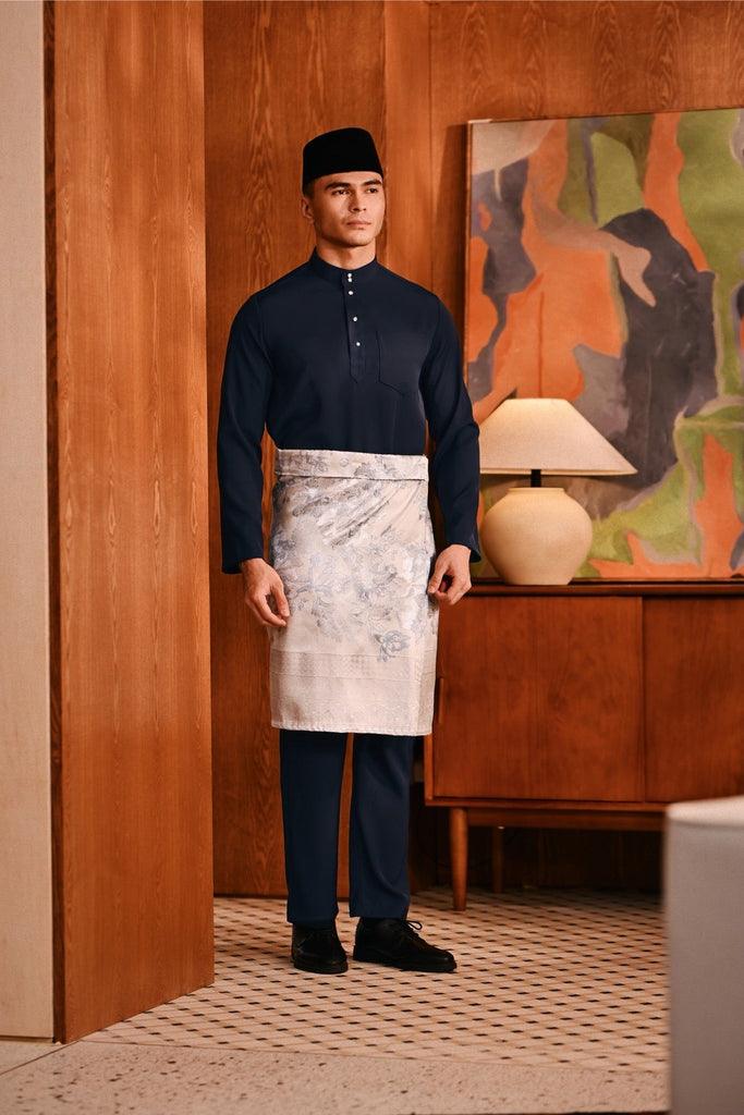 Baju Melayu Majestic Bespoke Fit - Dark Navy