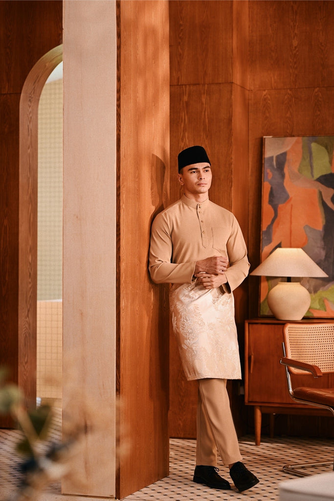 Baju Melayu Majestic Bespoke Fit - Cuban Sand
