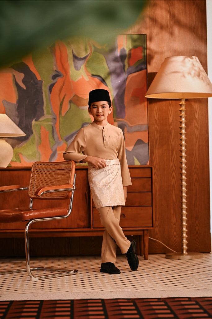 Baju Melayu Kids Majestic Bespoke Fit - Cuban Sand