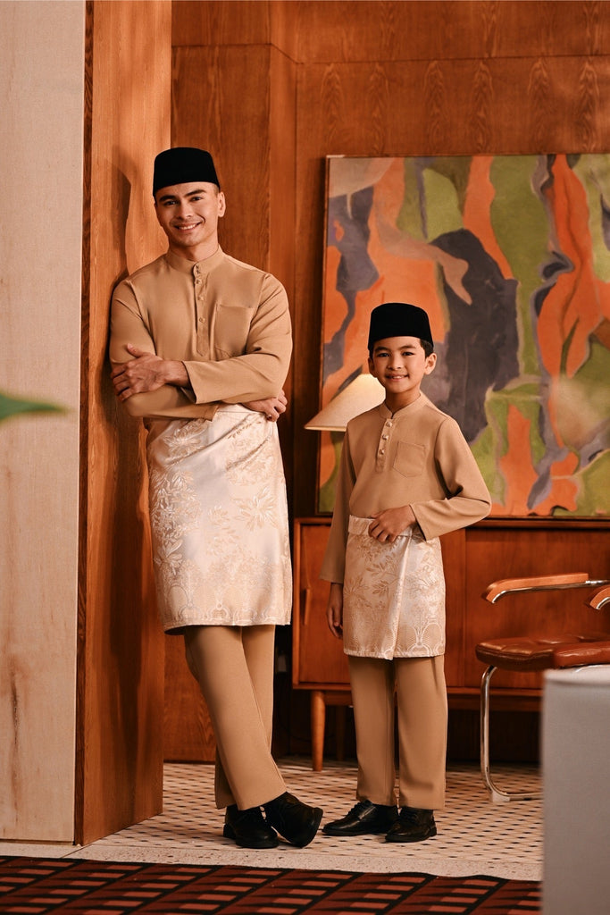 Baju Melayu Majestic Bespoke Fit - Latte