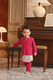 Baju Melayu Babies Teluk Belanga Smart Fit - Hot Pink