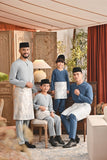 Baju Melayu Kids Teluk Belanga Smart Fit - Slate Blue