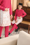 Baju Melayu Kids Teluk Belanga Smart Fit - Hot Pink