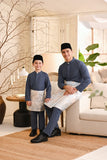 Baju Melayu Kids Light Bespoke Fit - Blue Grey