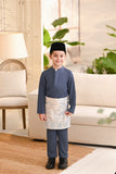Baju Melayu Kids Light Bespoke Fit - Blue Grey