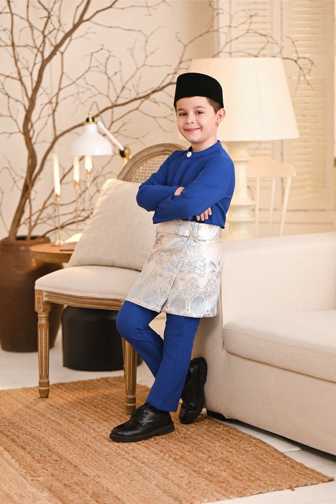 Baju Melayu Kids Light Bespoke Fit - Classic Blue